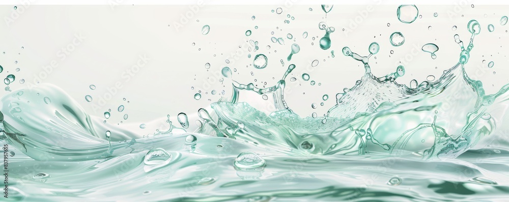 Light green water splash art with dynamic liquid movement Light green water splash art with dynamic liquid movement