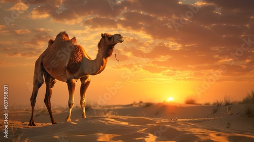 Traditional islamic eid al-adha symbol  camel representing ritual sacrifice  eid ul-kabir celebration image