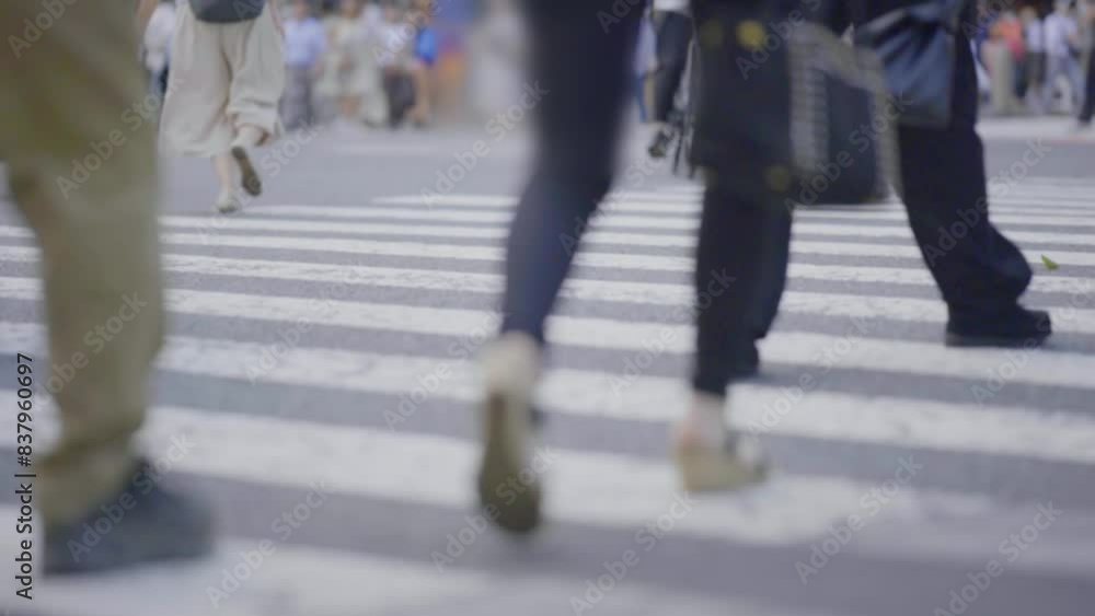 People walking in Shibuya Crossing 2023 sunny day People walking in Shibuya Crossing 2023 sunny day