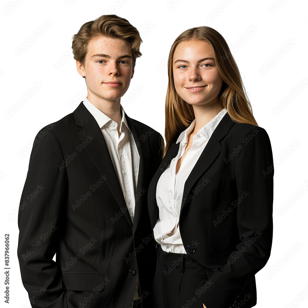 young business people isolated on transparent white background young business people isolated on transparent white background