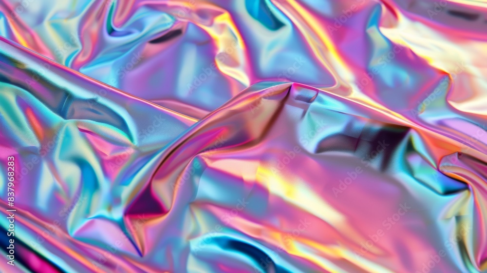 Vibrant Hues, Charming Iridescent Rainbow Foil Texture Background Vibrant Hues, Charming Iridescent Rainbow Foil Texture Background