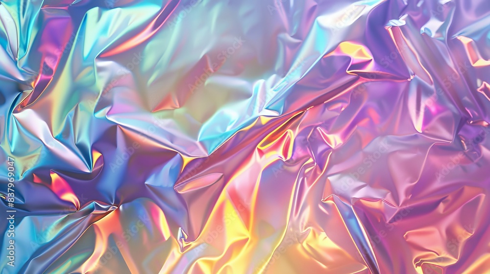 Vibrant Hues, Charming Iridescent Rainbow Foil Texture Background Vibrant Hues, Charming Iridescent Rainbow Foil Texture Background