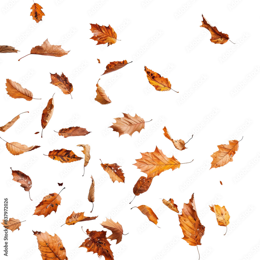 falling flying dry autumn leaves isolated for background falling flying dry autumn leaves isolated for background