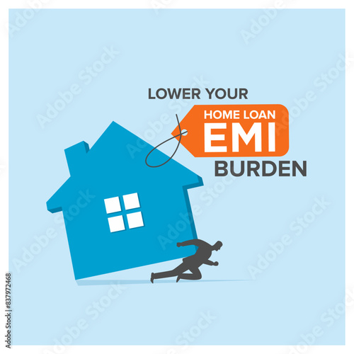 Home Loan EMI, Real Estate, Housing, Finance Concept Vector Design