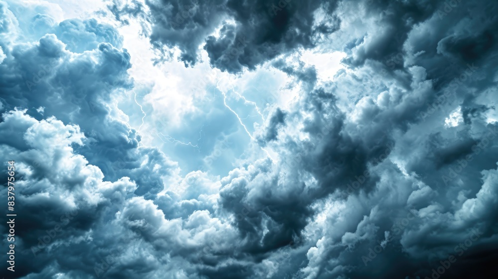 Fototapeta premium A cloudy sky with many dark and thick clouds