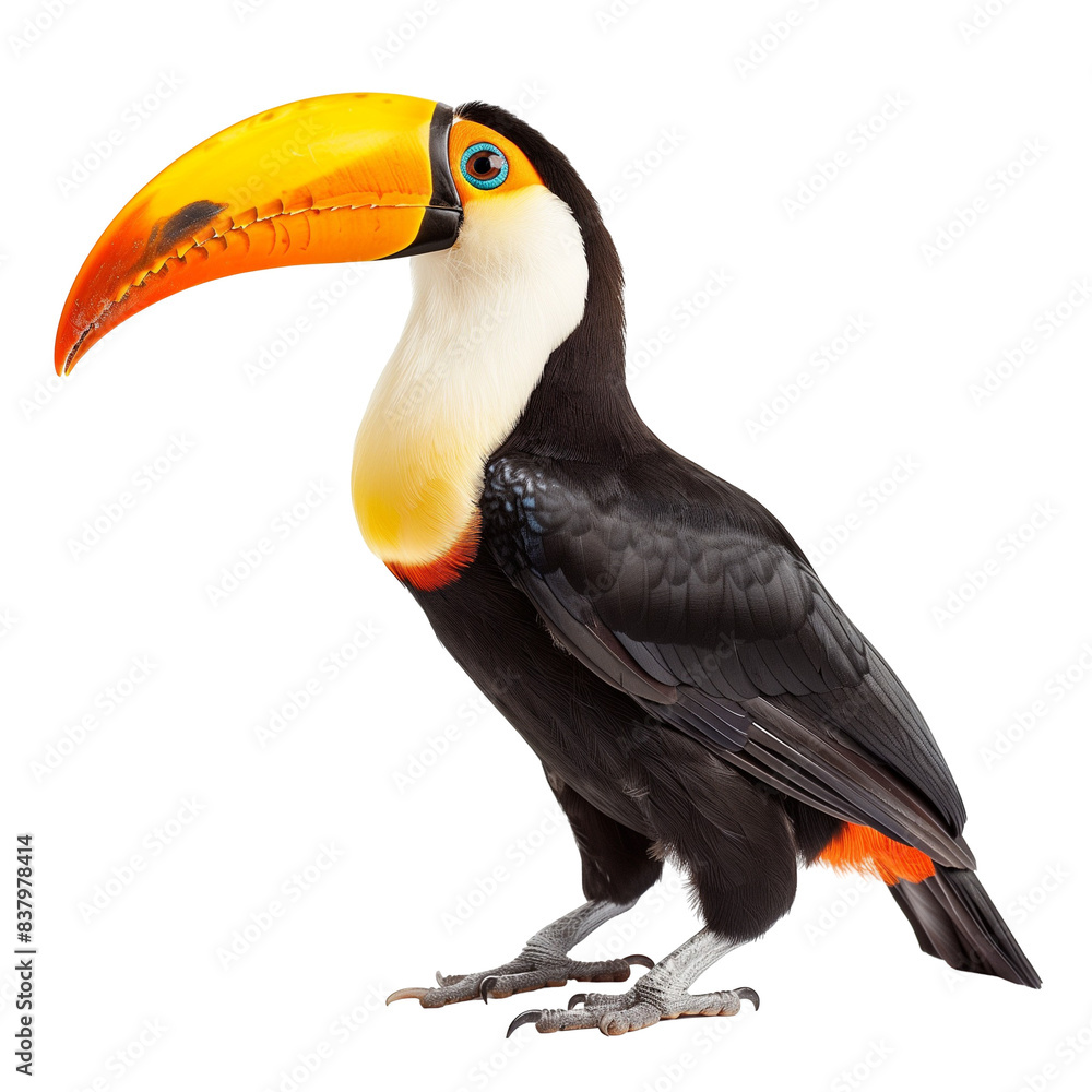 Fototapeta premium Toucan Bird Isolated on Transparent Background