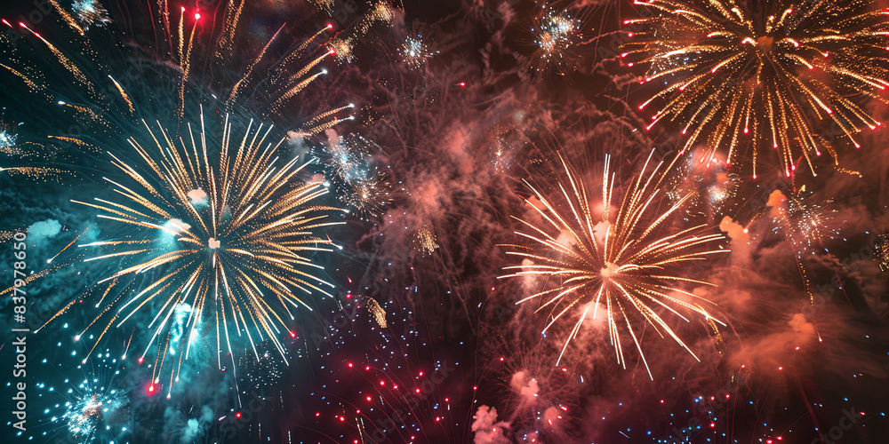 Fototapeta premium fireworks in the night sky