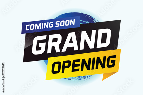 coming soon grand opening word concept vector illustration and 3d, web, mobile app, poster, banner, flyer, background, gift card, coupon, label, wallpaper
