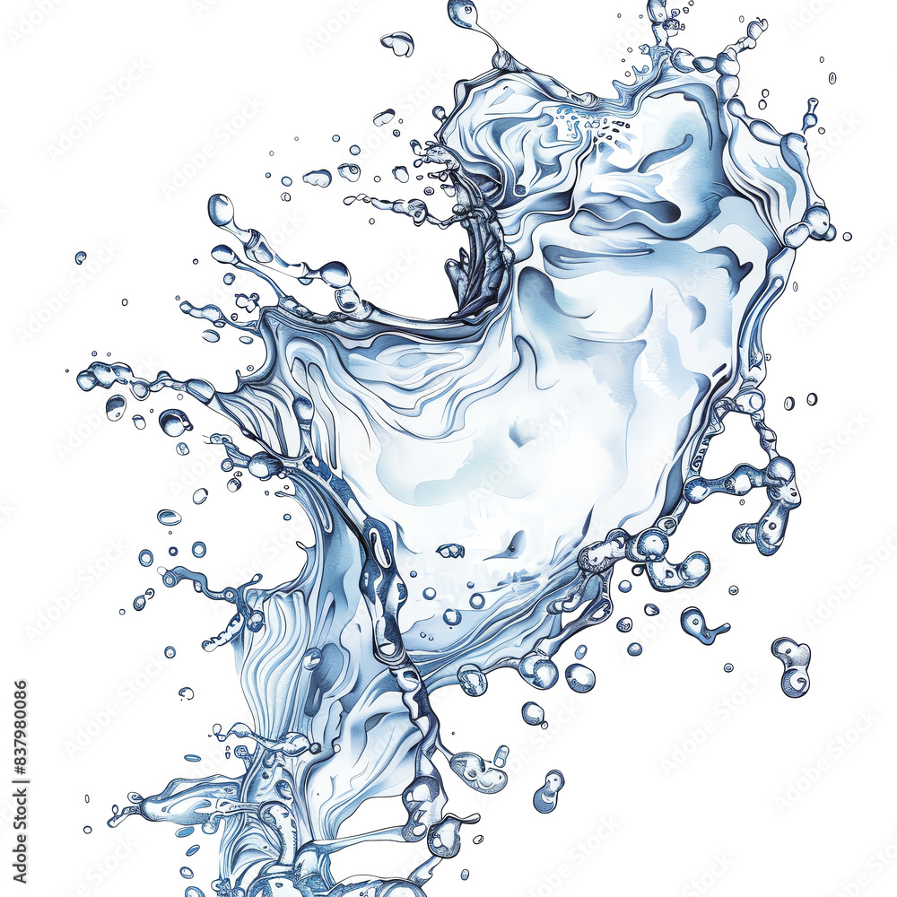 Dynamic splash of water capturing fluid motion and energy, perfect for creative and refreshing visual content. transparent, PNG, Dynamic splash of water capturing fluid motion and energy, perfect for creative and refreshing visual content. transparent, PNG,