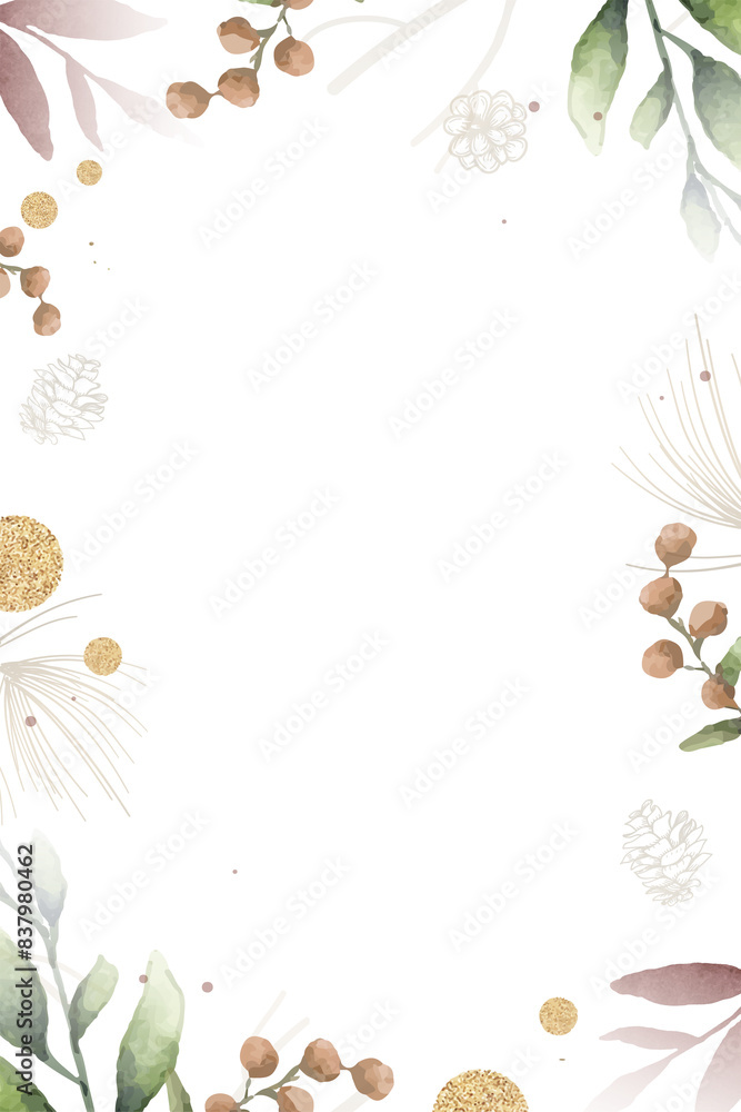 Leafy frame design transparent png Leafy frame design transparent png