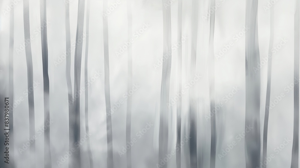 Foggy Woodland with Tall Trees and Dense Mist, Abstract Watercolor Painting Illustration Foggy Woodland with Tall Trees and Dense Mist, Abstract Watercolor Painting Illustration