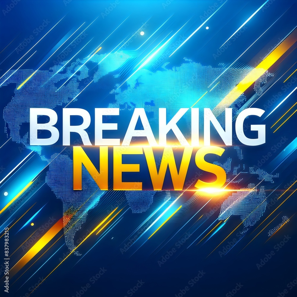 the intensity of breaking news with a striking background featuring a world map and dynamic light streaks the intensity of breaking news with a striking background featuring a world map and dynamic light streaks