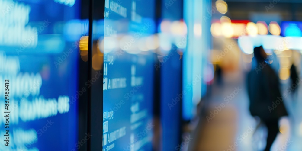 Arrivals screen in an airport terminal, close-up, focused, no humans, ambient evening light Arrivals screen in an airport terminal, close-up, focused, no humans, ambient evening light