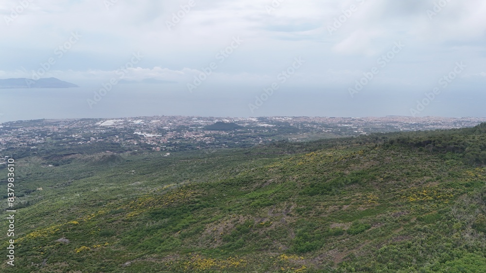 View from a path leading to Vesuvius, a volcano located in southern Italy View from a path leading to Vesuvius, a volcano located in southern Italy