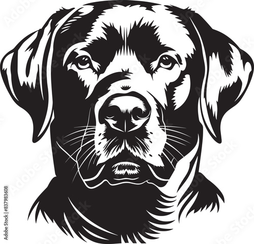 Labrador Retriever dog clipart, Labrador Retriever black vector
