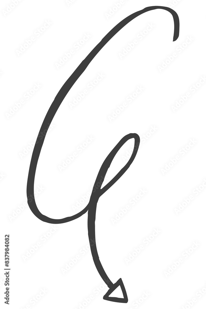 Png twisted arrow doodle in black sticker Png twisted arrow doodle in black sticker