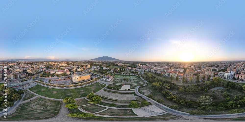 Obraz premium View from a path leading to Vesuvius, a volcano located in southern Italy