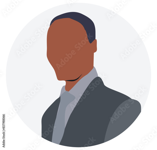 Businessman faceless portrait