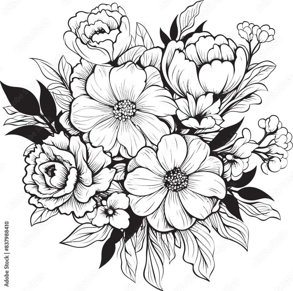 Fototapeta premium Blossom Radiance Flower Icon Design Blooming Brilliance Floral Logo Graphic