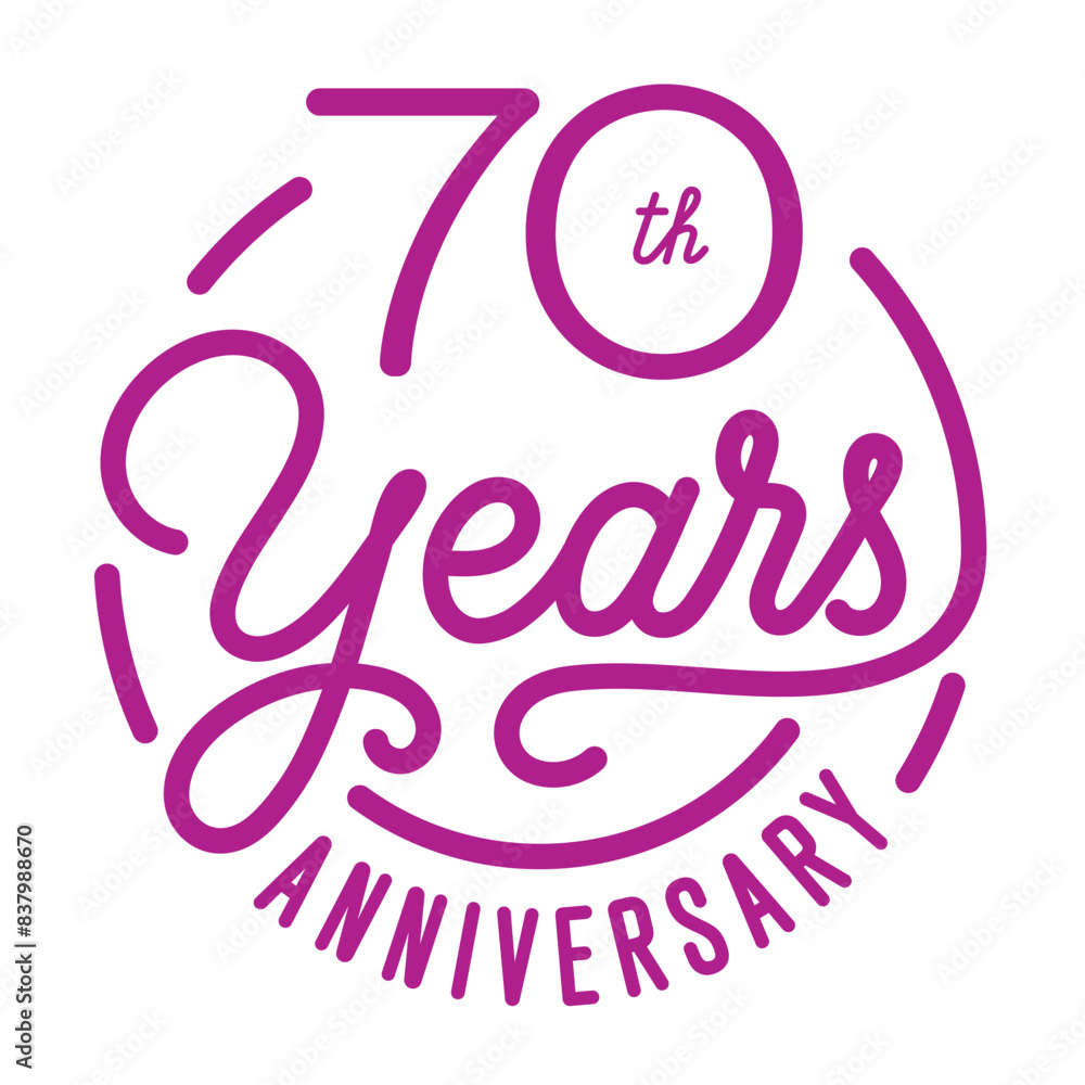 70 years anniversary vector icon, symbol, logo 70 years anniversary vector icon, symbol, logo