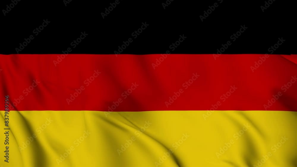 Germany flag Waving Background Animation. National Flag of Germany. 4K Sign of Germany Seamless Loop Animation Germany flag Waving Background Animation. National Flag of Germany. 4K Sign of Germany Seamless Loop Animation