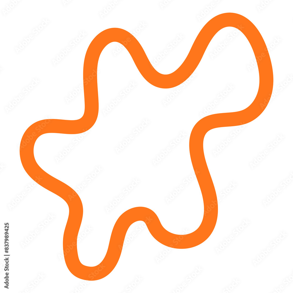 Orange squiggle png frame collage element Orange squiggle png frame collage element