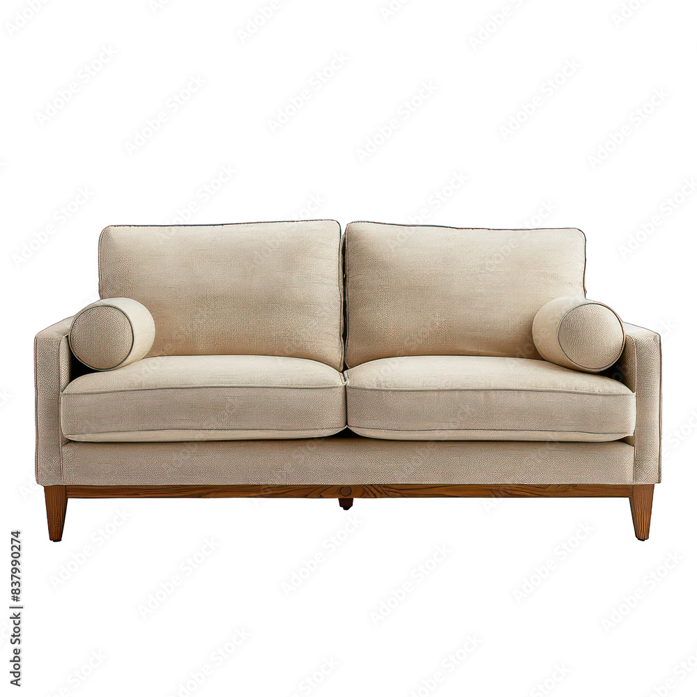 PNG Modern lounge sofa beige color mid century living room furniture PNG Modern lounge sofa beige color mid century living room furniture