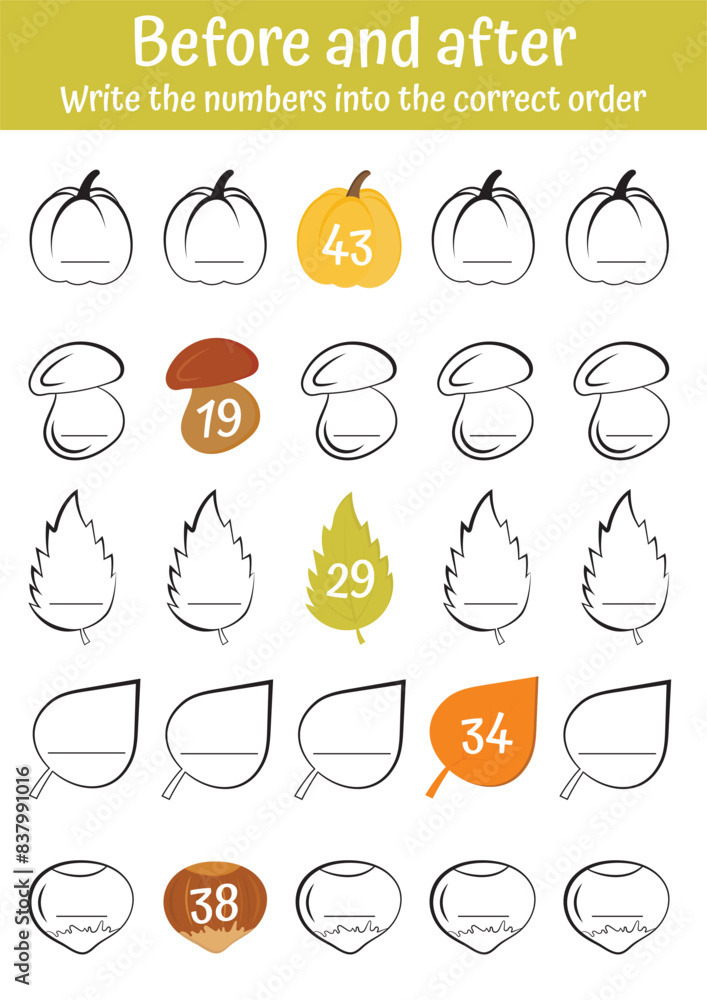 Printable educational math worksheet. Counting activities for kids ...