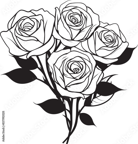 Wallpaper Mural Blooming Beauty Vector Rose Bliss Floral Fusion Iconic Logo Harmony Torontodigital.ca