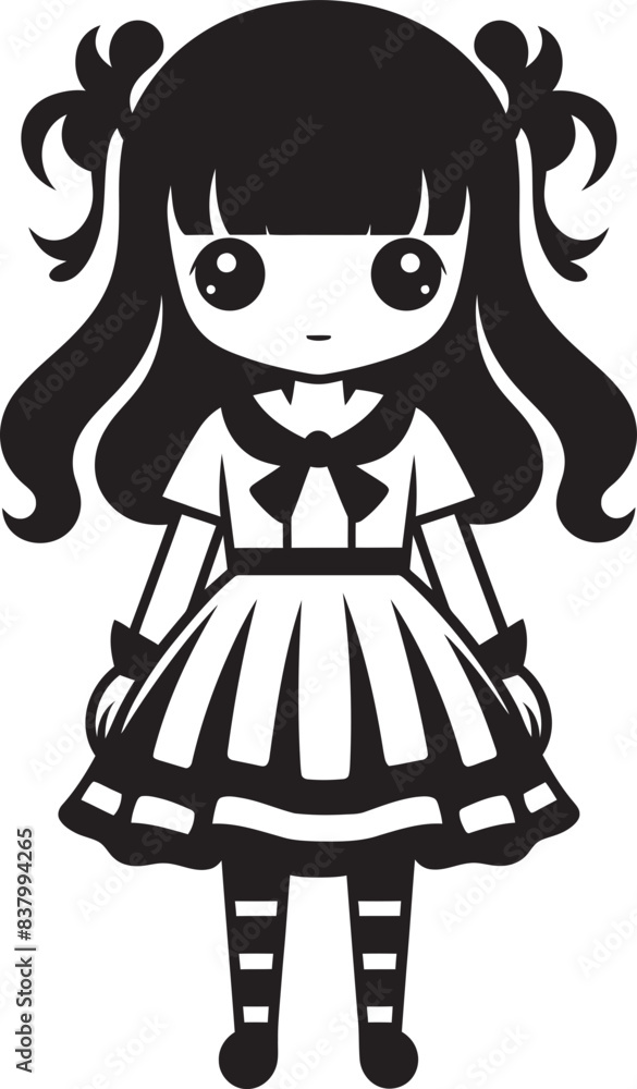 Joyful Jive Girl Iconic Graphic Dazzling Dream Cute Cartoon Logo Joyful Jive Girl Iconic Graphic Dazzling Dream Cute Cartoon Logo