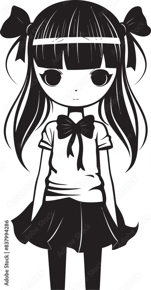 Darling Doodle Cute Girl Vector Logo Artistic Amigo Iconic Cartoon Art Darling Doodle Cute Girl Vector Logo Artistic Amigo Iconic Cartoon Art