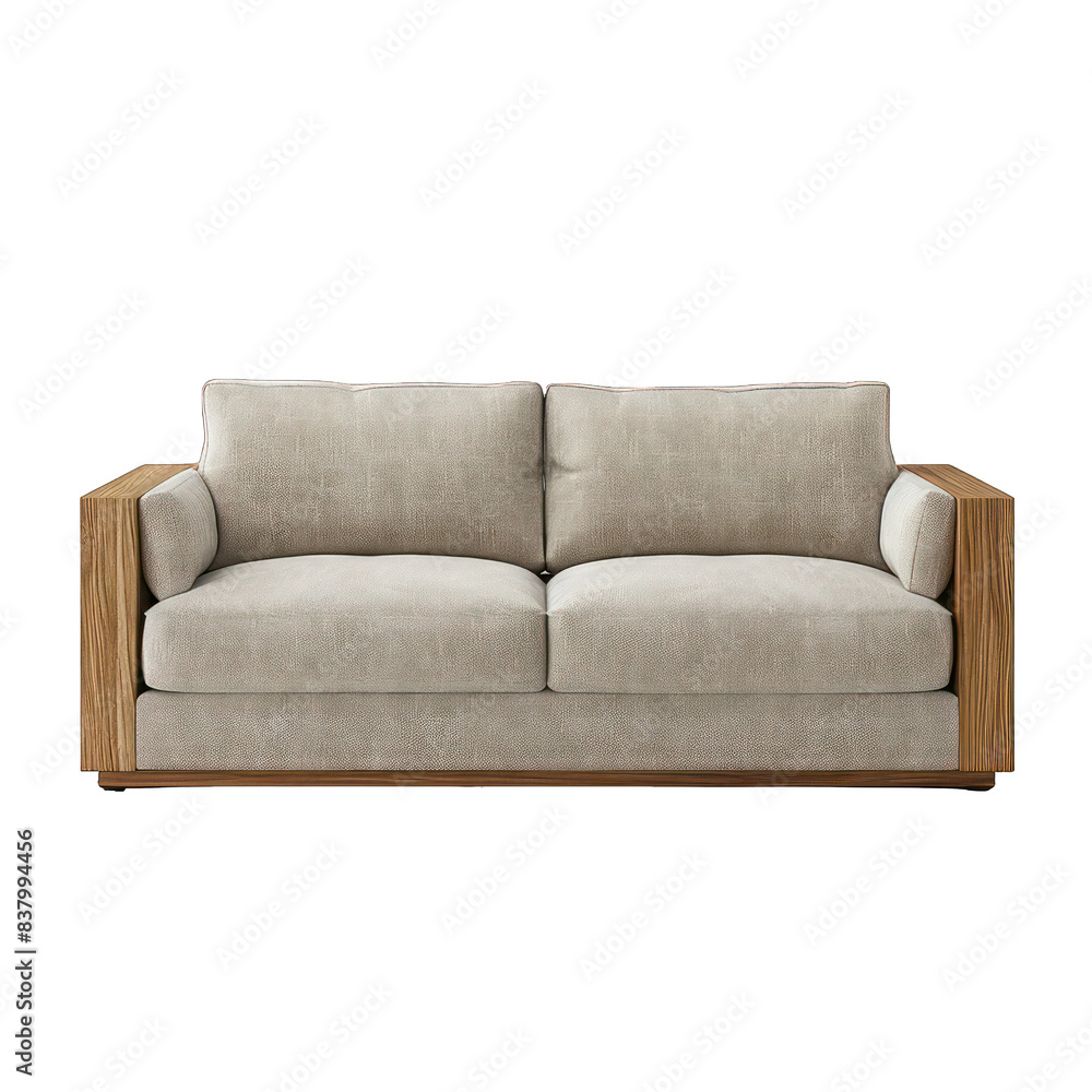 PNG Modern lounge sofa beige color mid century living room furniture PNG Modern lounge sofa beige color mid century living room furniture