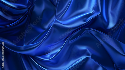 blue luxury background with soft curves photo