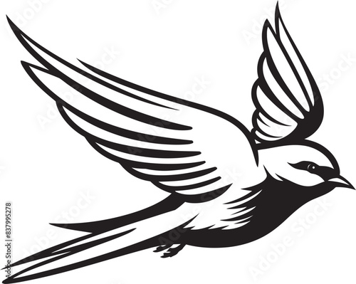 Whistling Wings Cartoon Logo Icon Sky Sojourn Graphic Housebird Design