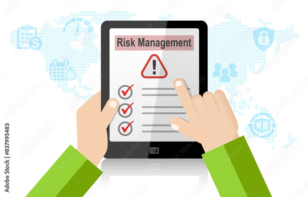 Risk Management Business Checklist Concept on Tablet Risk Management Business Checklist Concept on Tablet