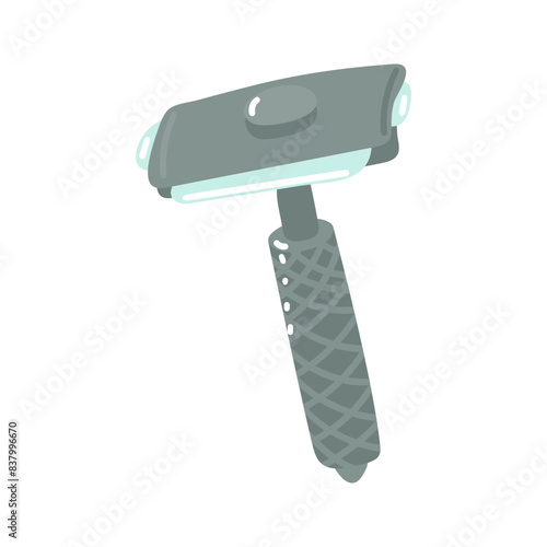 sleek, reusable metal razor that highlights its elegant design and eco-friendly approach to shaving. Contributing to careful, environmentally friendly self-care. Stick to a rational lifestyle isolated