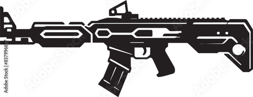 Tactical Titan Gun Icon Design Precision Shooter Vector Logo Icon