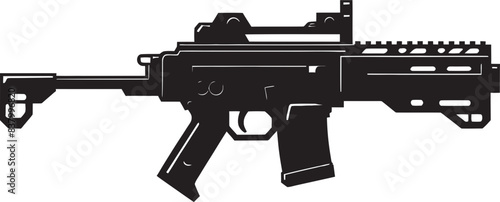 Tactical Tactician Combat Vector Icon Stealth Stalker Gun Logo Graphic