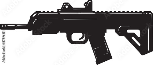 Firepower Fury Modern Gun Logo Design Stealth Striker Vector Iconic Graphic
