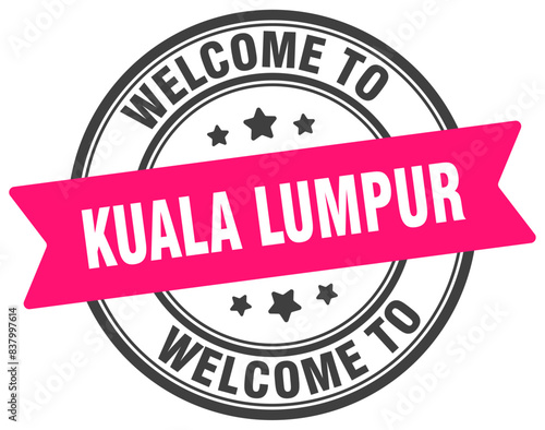 Canvas Print Welcome to Kuala Lumpur stamp. Kuala Lumpur round sign