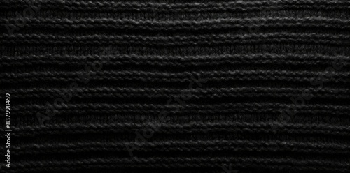 jersey texture of a piece of black fabric photo