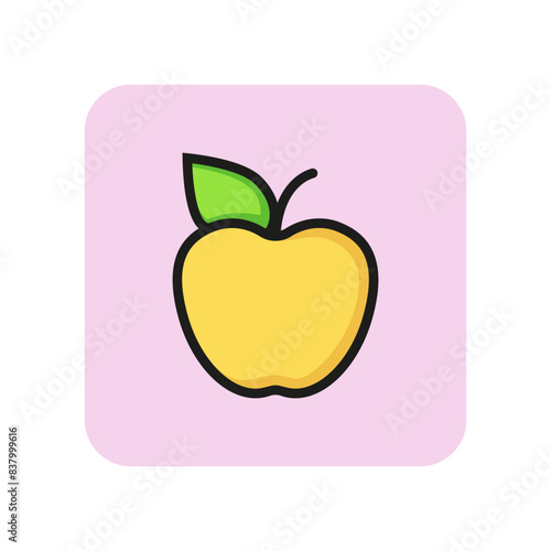 Apple line icon. Fruit, sweet, fresh. Healthy food concept. Can be used for topics like vitamin, organic nutrition, detox, raw food diet.