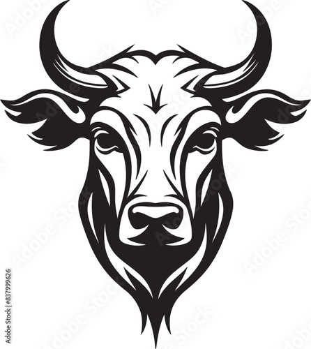 Grazing Grace Vector Logo Design Moo Mirage Iconic Cow Graphic