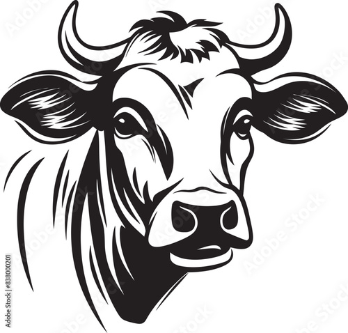 Moo Majesty Iconic Cow Design Pasture Pride Cow Logo Graphic