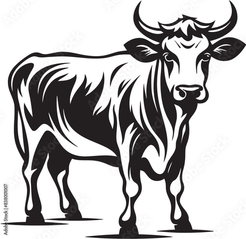 Dairy Dazzle Cow Icon Design Hoofed Haven Vector Icon Graphic