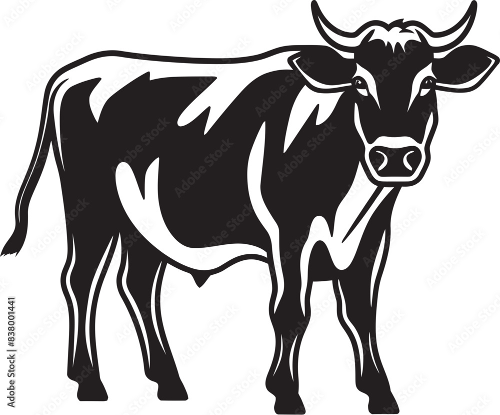 Pastoral Pride Cow Iconic Art Moo Marvel Logo Vector Icon Pastoral Pride Cow Iconic Art Moo Marvel Logo Vector Icon