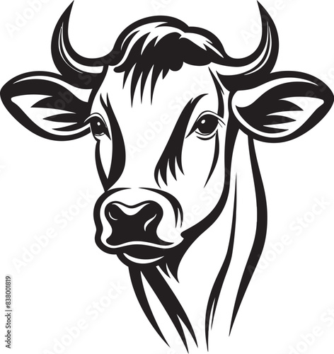 Dairy Diva Cow Iconic Design Moo Majesty Vector Logo Art