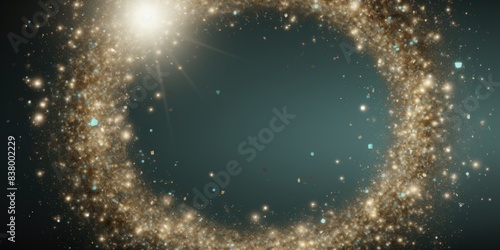 glitter circle of light shine sparkles and platinum moonlight spark particles space star stars galaxy sky nebula universe astronomy empty blank frame neon color