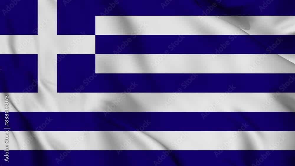 Greece flag animation for background in 4k. Happy independence day national flag waving. Patriotism symbol. Flag motion graphics. Flag moving Greece flag animation for background in 4k. Happy independence day national flag waving. Patriotism symbol. Flag motion graphics. Flag moving