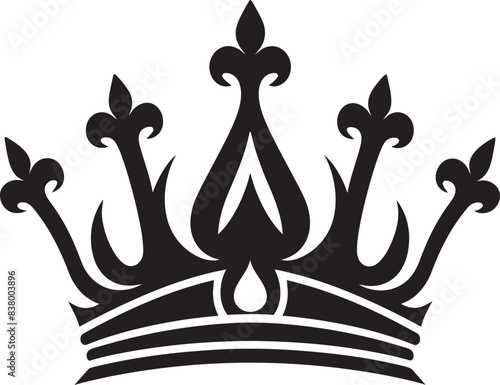 Crowned Majesty Iconic Vector Icon Aristocratic Aura Logo Design Graphic